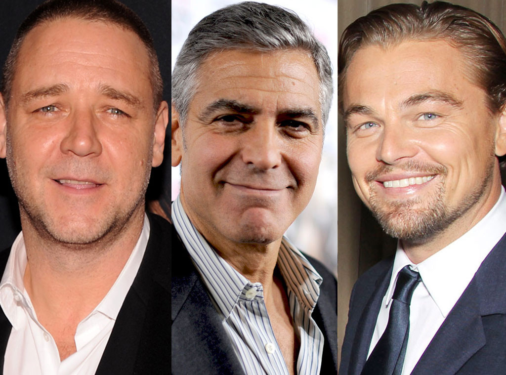 Russell Crowe, George Clooney, Leonardo DiCaprio Russell Crowe, George Clooney, Leonardo DiCaprio